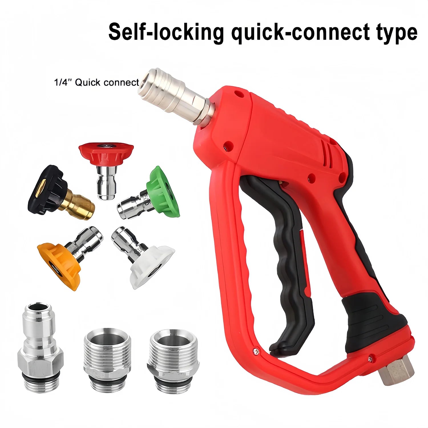 Quick Connect High Pressure Car Wash Short Gun | Fits 3/8 & M22-14/15mm Pressure Wash alternate view