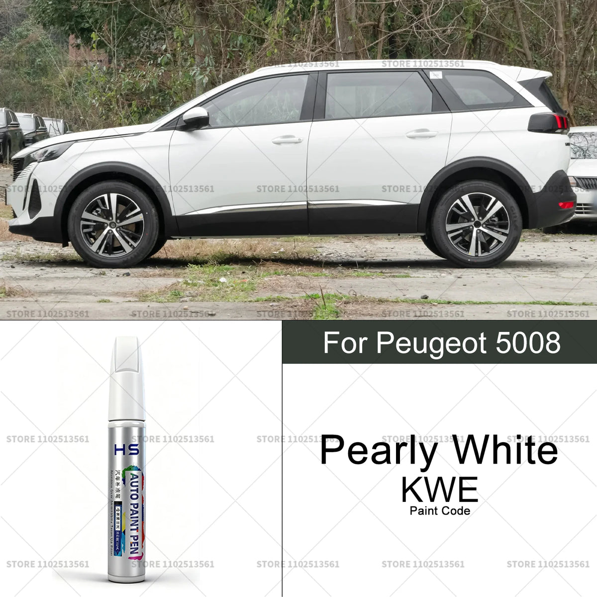 Car Paint Repair Pen Touch Up Scratch Remover DIY Auto Accessories Pearly White KWE additional angle