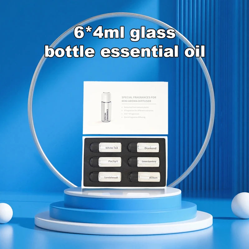 6Pcs 4ML Car Diffuser Essential Oil Refill Set Air Freshener Long Lasting Fragrance Qu close-up view