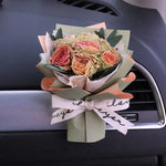 Fresh Flowers Mini Dried Flowers Bouquet for Car Air Vent Clips, Car Air Outlet Perfume Decoration, Air Fresheners Accessories