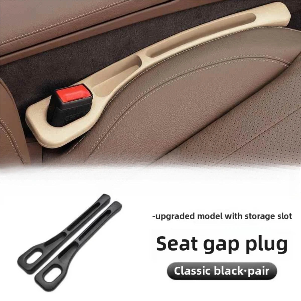 2Pcs Car Seat Gap Filler Console Organizer Storage Box