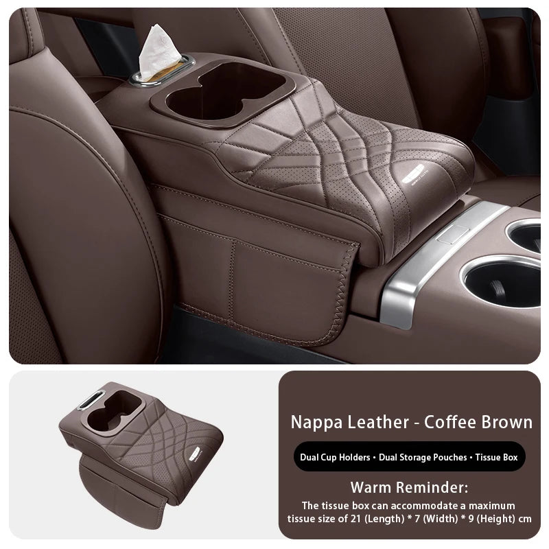 Car Center Console Armrest Cushion Cover For ‌GEELY EX5 EX2 Monjaro Tugella Storage Bag 2 Cup Holder Tissue Boxs Armrest Pad