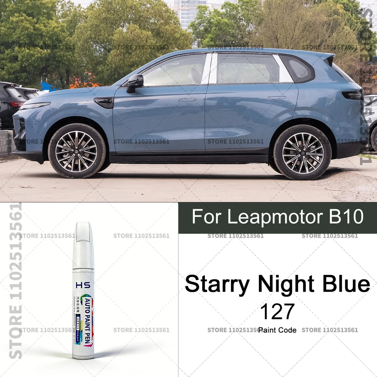For Leapmotor B10 Scratch Removal and Paint Repair Pen Optical white Metal Black Ttun lifestyle view