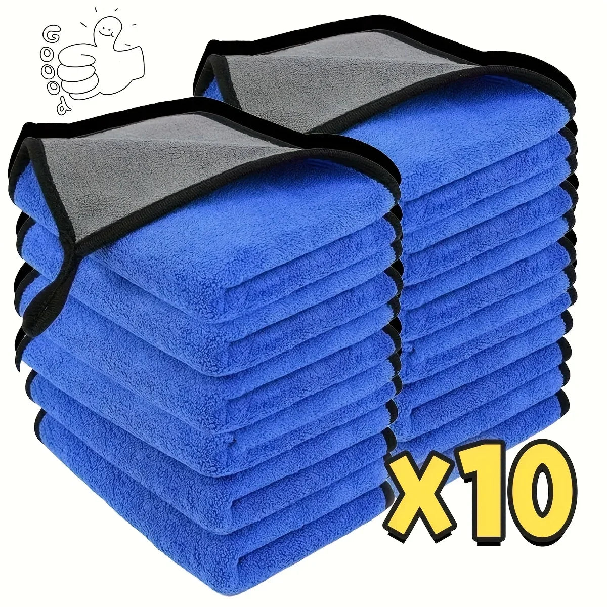 1/2/3/6/10pcs 30X60cm Microfiber Car Cleaning Towels Soft Quick Drying for Windows Mi alternate view