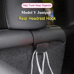 For Tesla Model Y Juniper Launch 2025 Rear Headrest Hook Trunk Organizer Umbrella Bag Hanger Seat Storage Travel Accessories