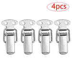 4pcs Duck-mouth Buckle Stainless Steel Vintage Mini Lock Chest Box Gift Suitcase Case Buckles Toggle