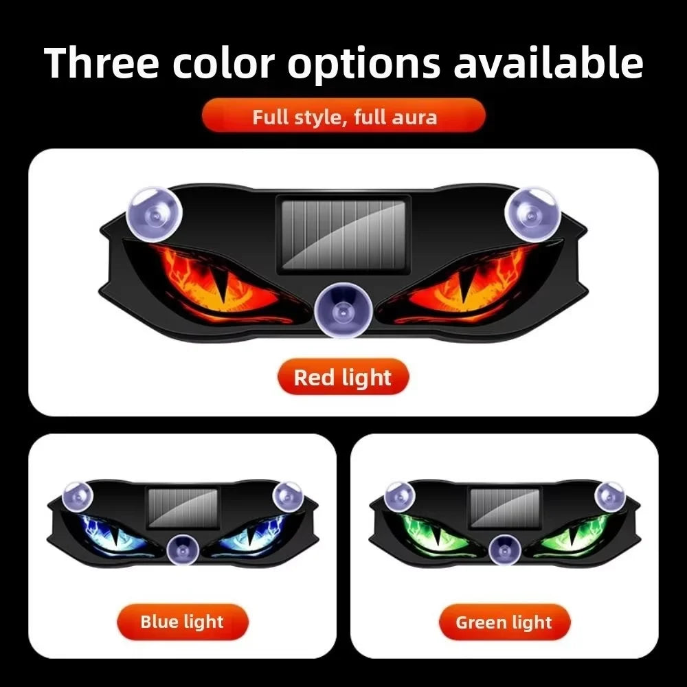KEVANLY Solar Power Car Demon Eye Light Cool Flashing Warning Light Dynamic Safety additional angle