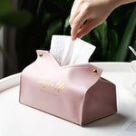 Leather Tissue Box Napkin Holder Car Tissue Box Home Living Room Holder Case Storage Hotel Carton Household Home Large Storage