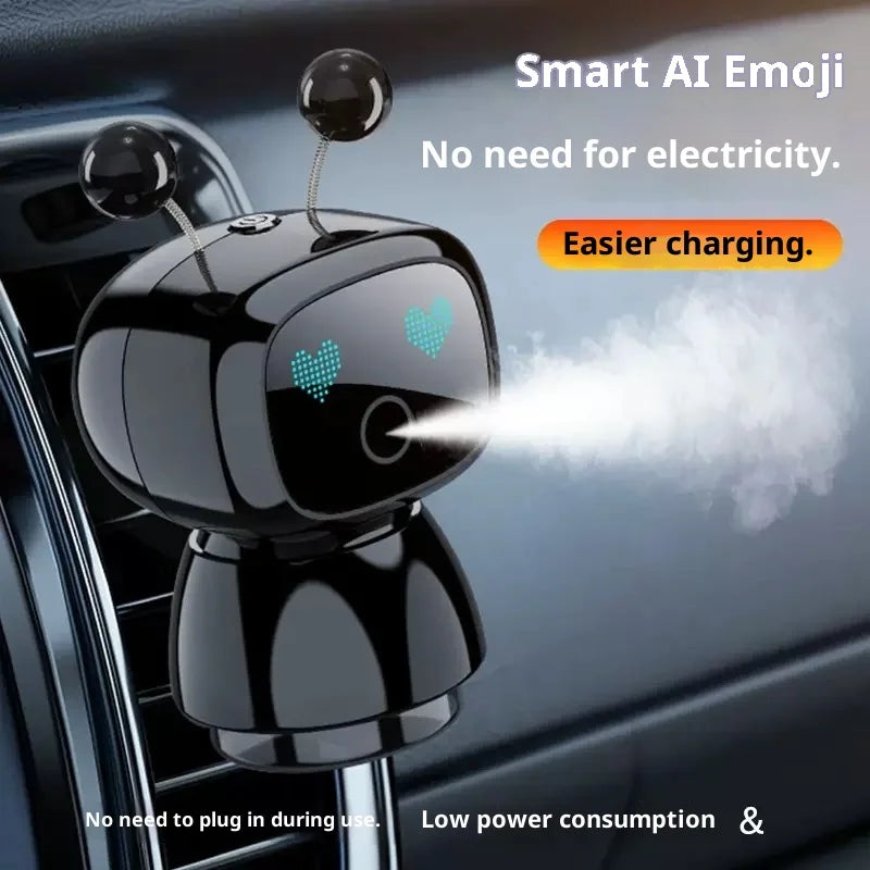 Creative Car Smart Aromatherapy Diffuser | Robot-shaped Air Freshener with Long-lasting Light Fragra