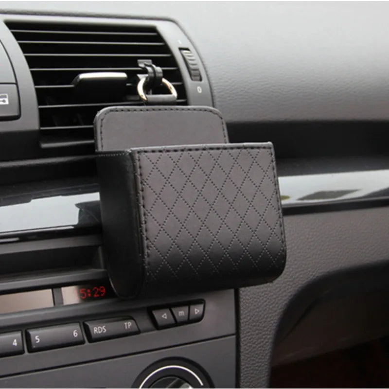 Car Leather Storage Box, Car Air Outlet Hanging Storage Bag, Dashboard, Mobile Phone alternate view