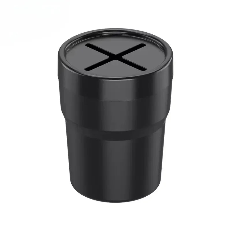 Mini Car Trash Can With Lid Leakproof Cup Holder Bin alternate view