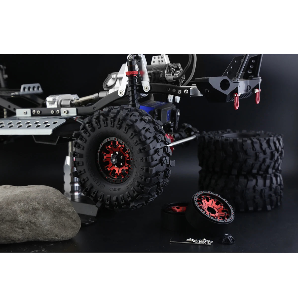 Milky White Soft Rubber 1.9 Crawler Tires 118x45MM 1:10 RC additional angle