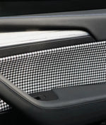 1pcs Houndstooth High Quality Cotton Linen Seats Fabric Car Seat Cover Headliner Do additional angle