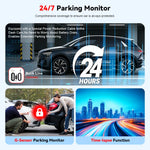 4-Channel Dash Cam | FHD 1080P WiFi Night Vision 24H Parking Black Box additional angle