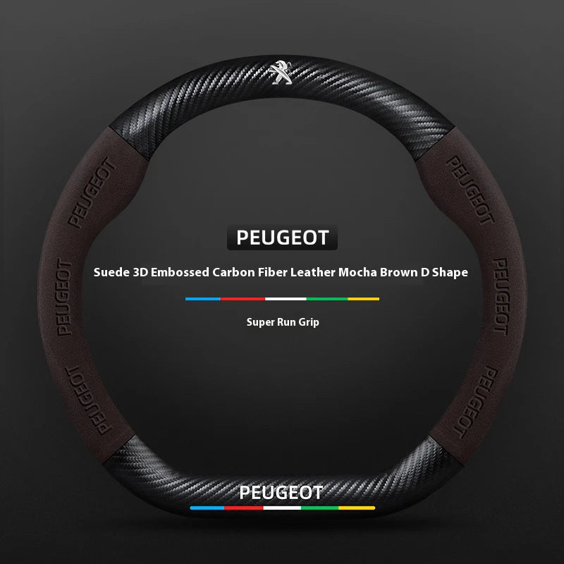 Car Steering Wheel Cover For Peugeot 106 107 108 206 207 208 301 307 308 406 407 408 alternate view