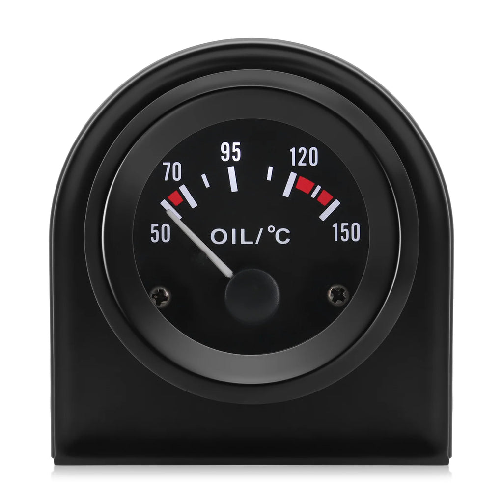 Vehicle Meter 12V Automobile Car Gauge 2" 52mm Water Temp Oil Temp Oil Press Fuel Voltage Oil Pressure Meter PSI Black Shell