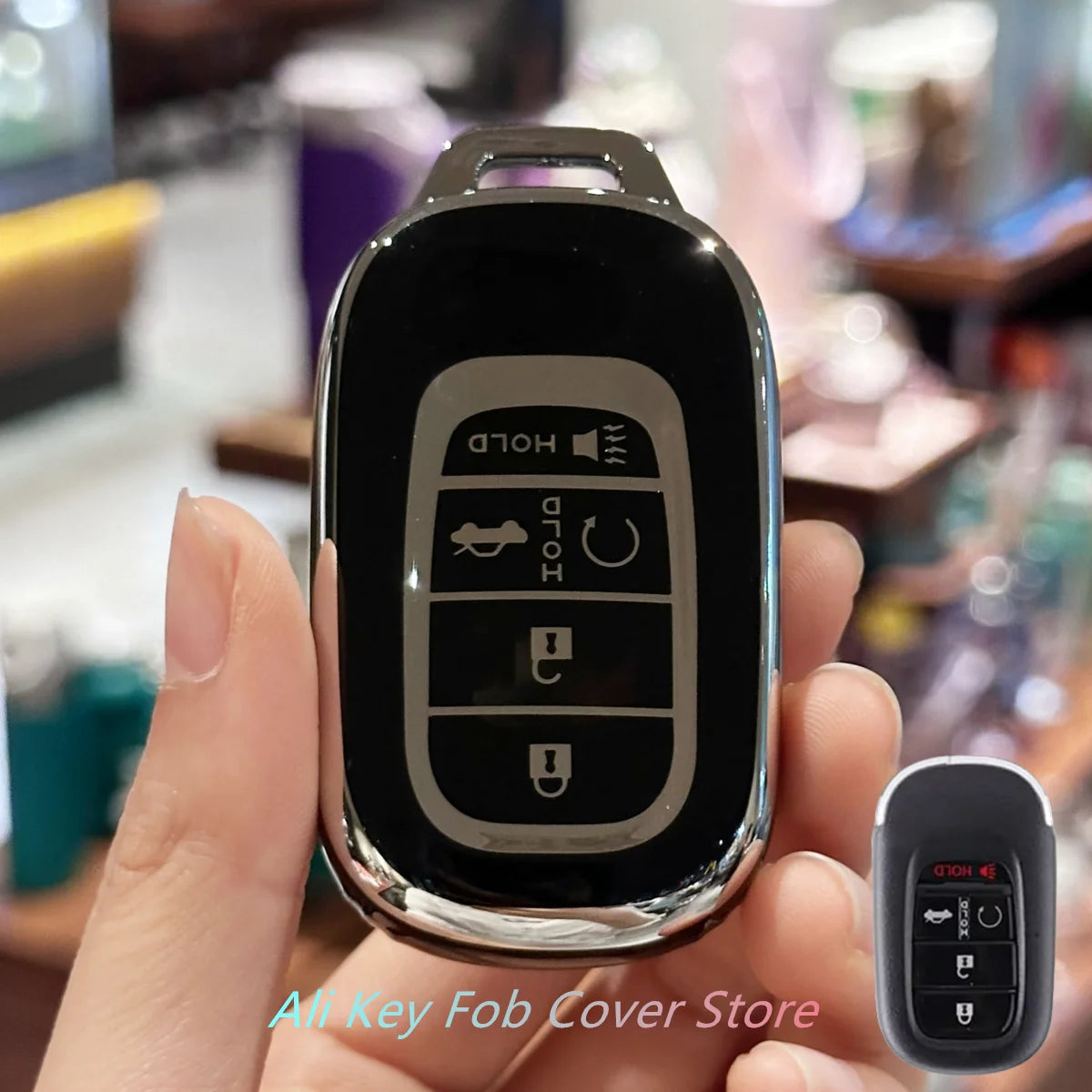 Honda Key Fob Cover & Protector – Soft TPU Case for 2022–2024 Civic, Accord, HR-V, Pil close-up view