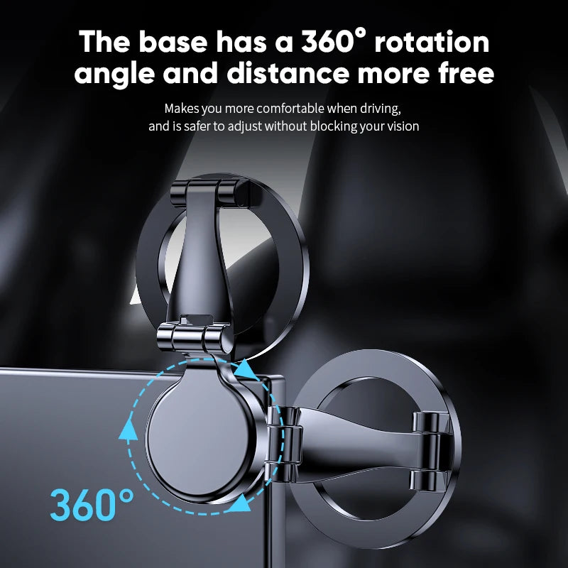 Magnetic Car Phone Holder 360° Rotation Foldable For iPhone 12-16 additional angle