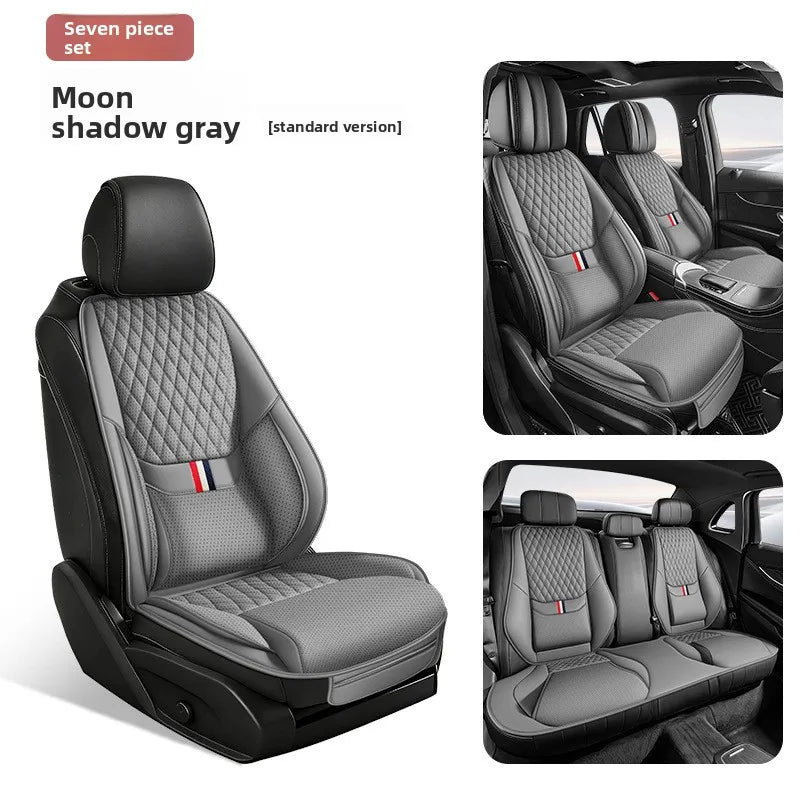 Universal Ergonomic Car Seat Cover Built-in 6cm Lumbar Support and Leg Bolster Breath lifestyle view