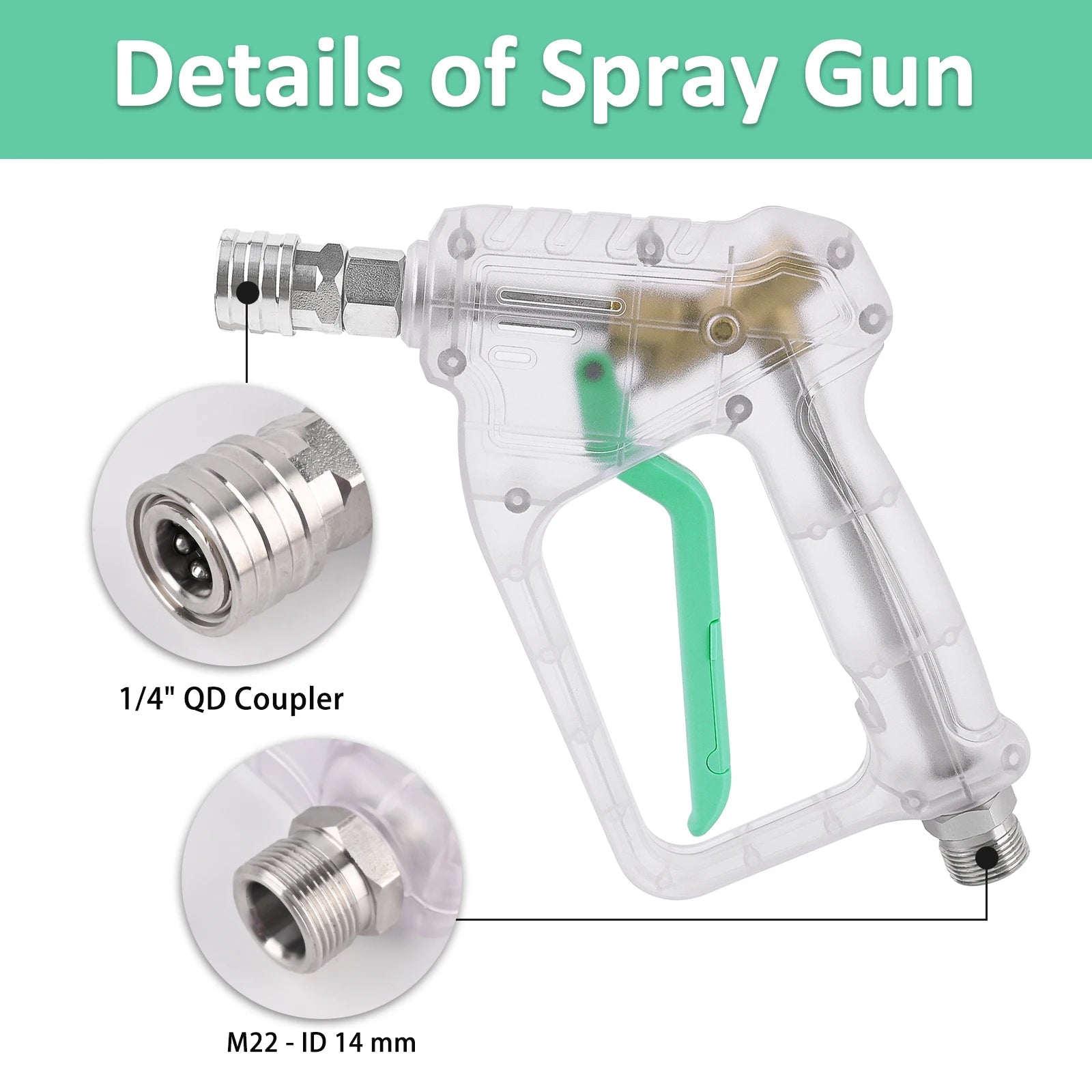 Bear Force Pressure Washer Water Gun | Universal Quick Connector Kit for Karcher Nilfisk detail view