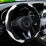 Car Steering Wheel Cover Breathable Anti Slip PU Leather Steering Covers Suitable 3 additional angle