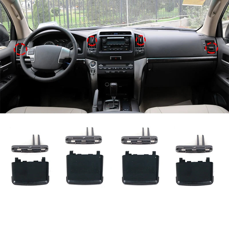 For Toyota Land Cruiser 200 LC200 FJ200 2008-2017 Car Front Dashboard A/C Air Conditioning Outlet Air Conditioner Vents Tab Clip