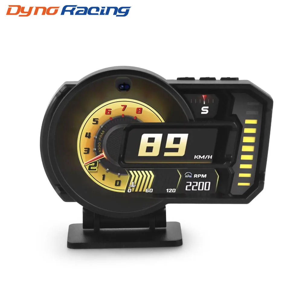 A590s Head Up Display Full LCD OBD2+GPS Instrument Panel Modification HUD Gauge RPM Voltage Oil Pressure Turbo Meter