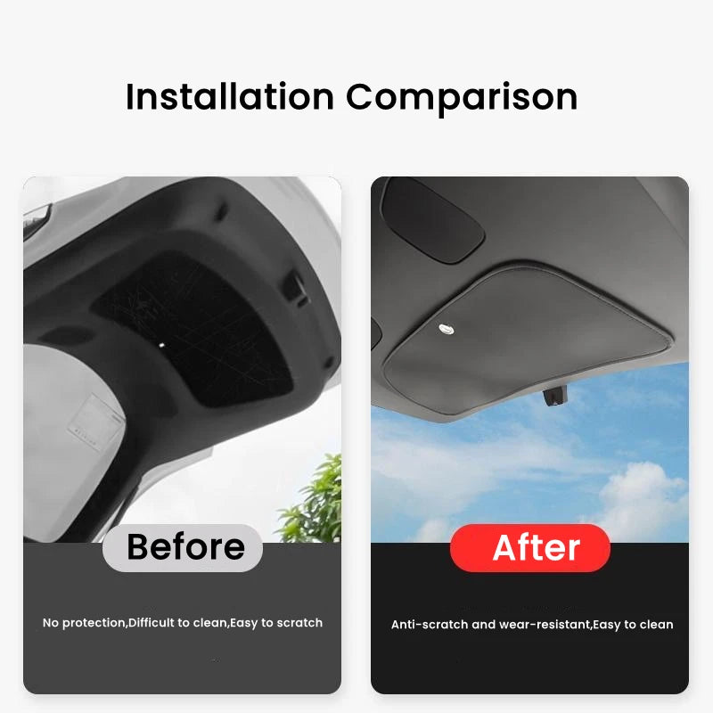 For Tesla Model Y Trunk Tailgate Guard Mat Leather Rear Trunk Door Protective Anti-dirty detail view