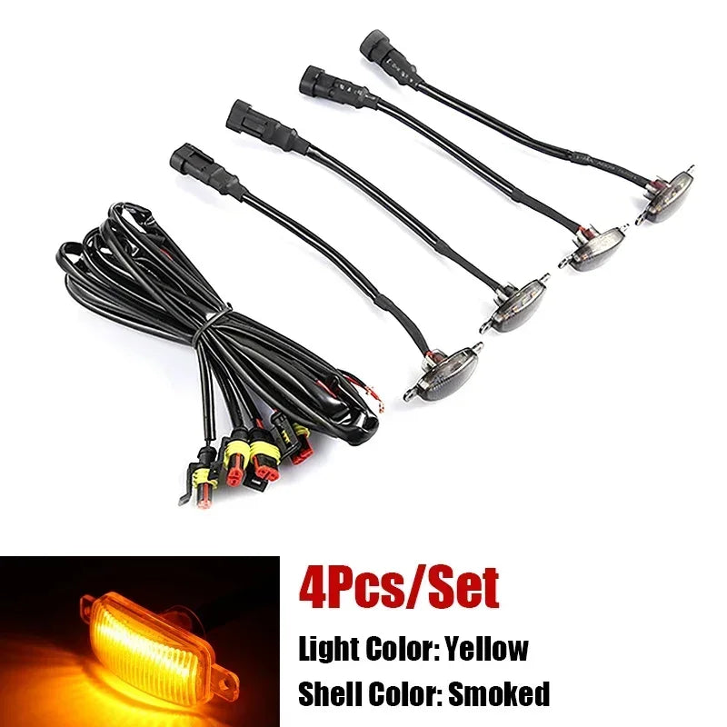 Universal LED Car Front Grille Lights | Eagle Eye Lamp with Harness for Pickup, Off-R alternate view