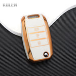 TPU Car Flip Key Case Cover Shell Fob For KIA RIO 3 K2 K3 K4 K5 Sportege Picanto Optima Soul Ceed Sorento Forte Stinger Cerato