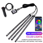 Neon LED Car Interior Ambient Foot Strip Light Kit Accessories RGB Backlight Remote A alternate view
