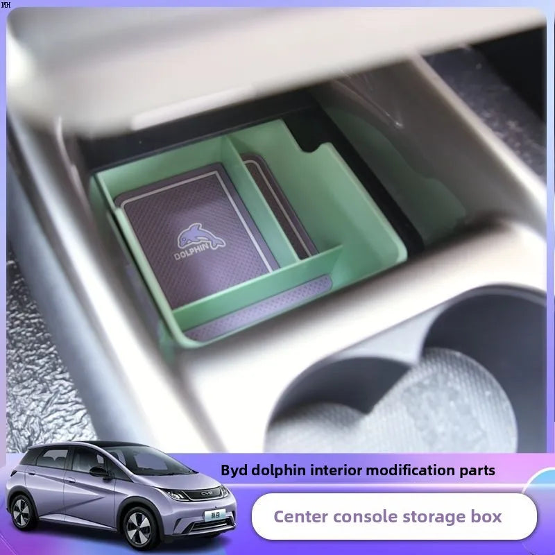 Center Console Lower Storage Box for BYD Dolphin 2023-2025 Waterproof Drop-in Organizer Tray Car Int