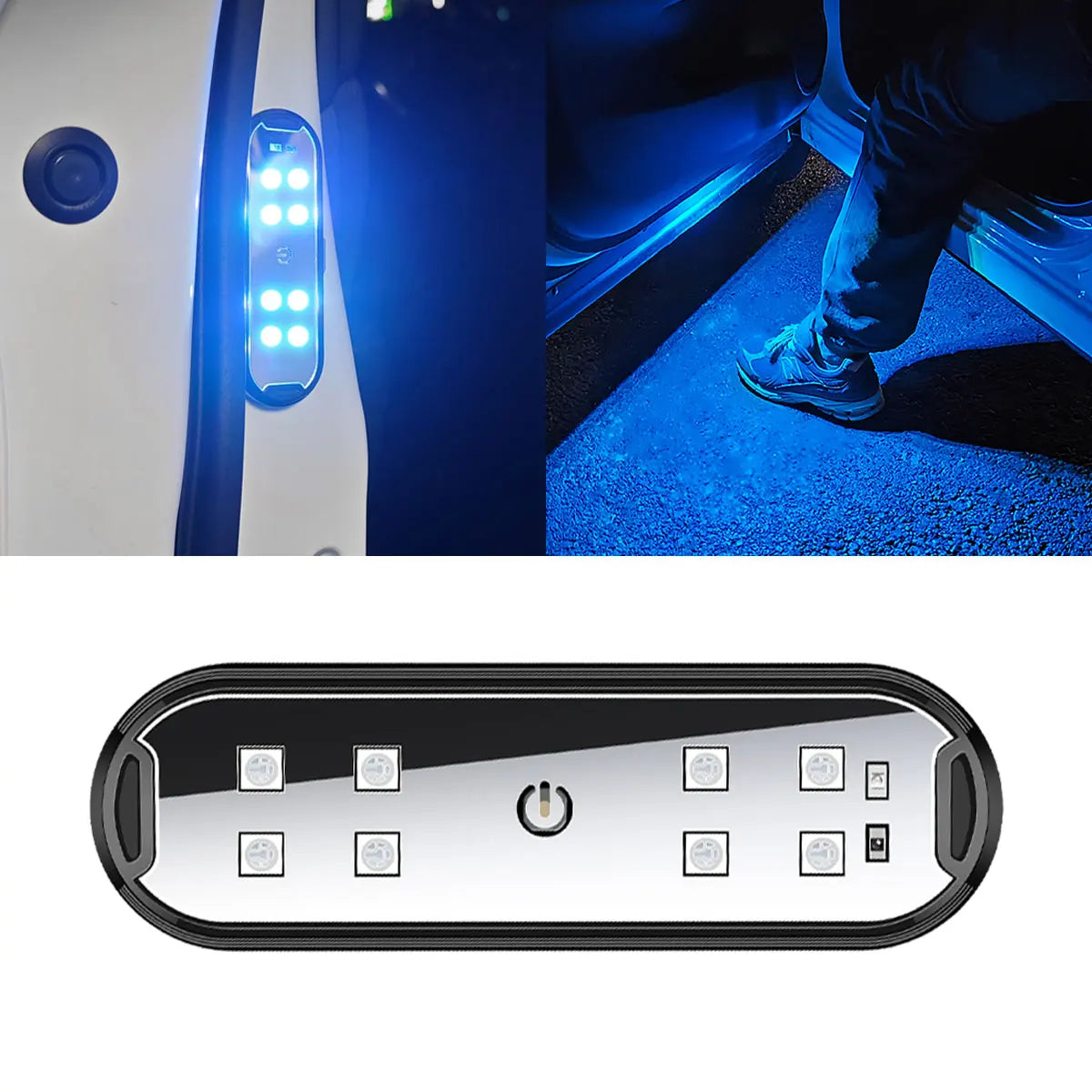 2Pcs Car LED Door Lights RGB Led Wireless Door Warning Lights USB Welcome Door Sill Projector Magnet