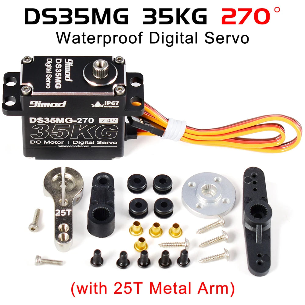 9imod DS35MG Waterproof Metal Gear Servo for 1:8 1:10 RC Crawler SCX10 TRX4 D90 detail view