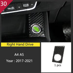Carbon Fiber Car Interior Gear shift buttons Panel Door Armrest Reading Light Cover Trim Stickers Accessories for Audi A4 A5 B9