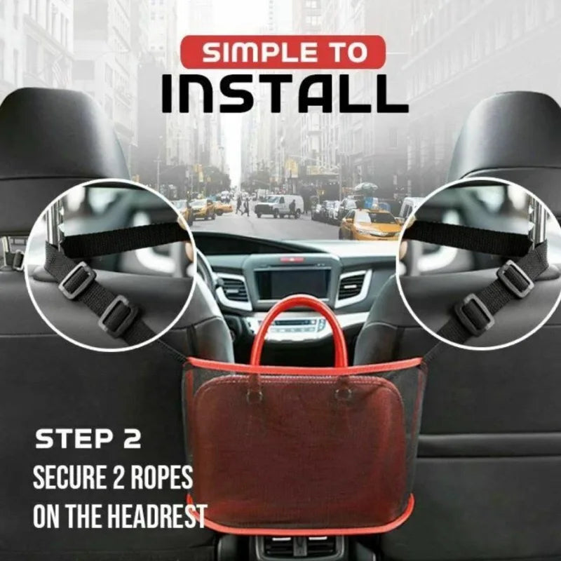 Car Seat Middle Storage Bag, Car Net Pocket Storage Organizer, Car Interior Supplies Storage Bag, Se