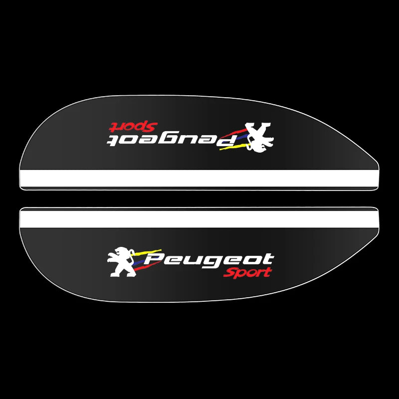 Transparent Car Side Mirror Rain Guard Visor | Snow Guard for Peugeot 107 206 207 208 close-up view