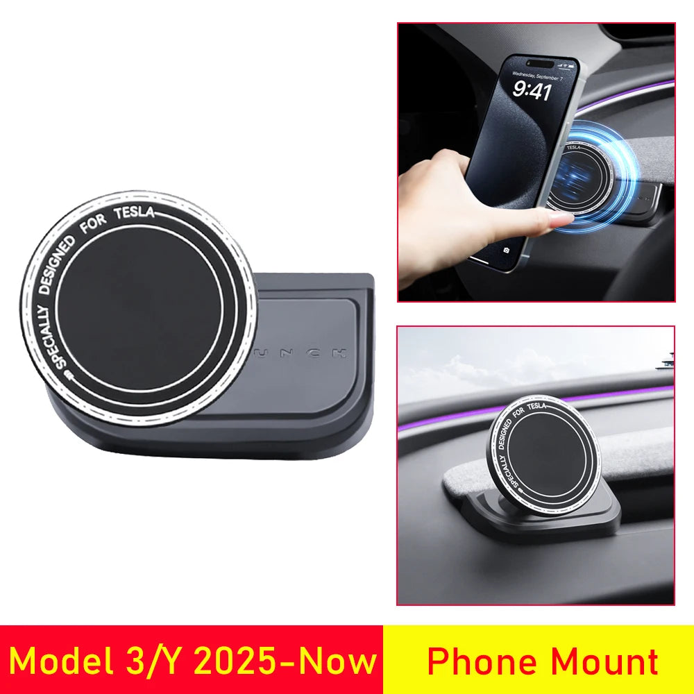 Strong Magnet Magsafe Phone Mount for Tesla Model Y Juniper Model 3 2025 2026 Phone Holder Navigatio