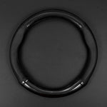 Universal Car Steering Wheel Cover Carbon Fiber Leather Three-dimensional Anti Slip, Timple And Fash