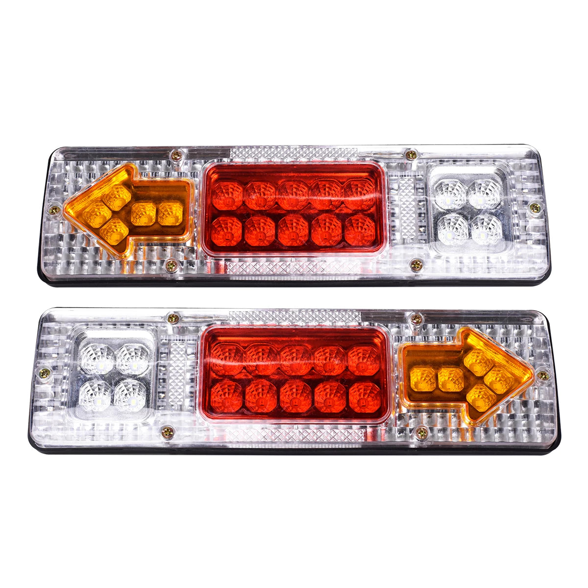 All in One LED Tail Lamp with 19 Bulbs | 12V 24V Rear Light for Trucks Buses and RV additional angle