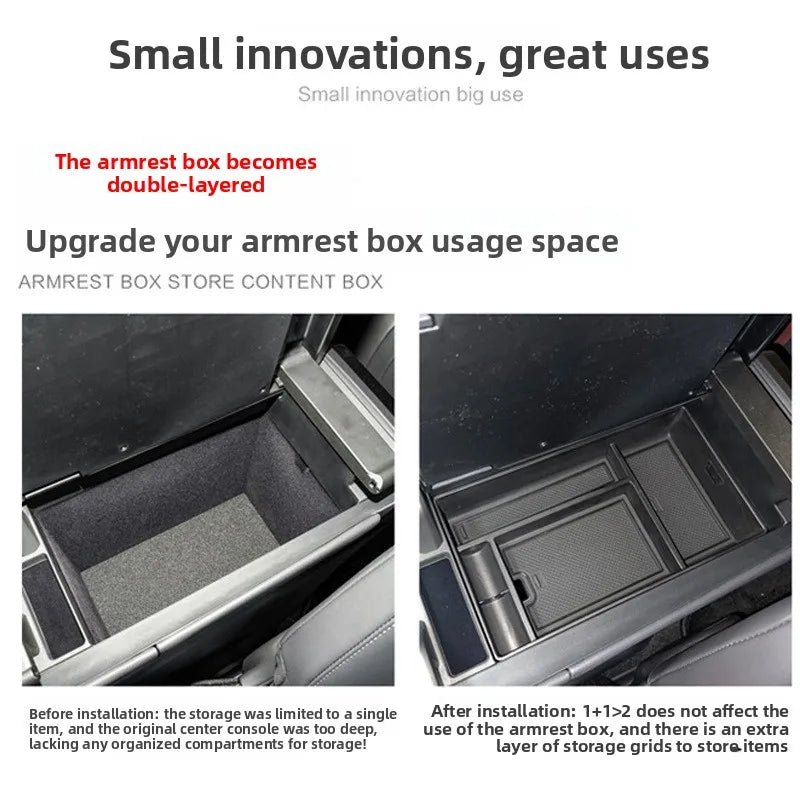 Center Console Organizer Tray for Lexus NX RZ 2022-2025 Armrest Storage Box with Non-S close-up view