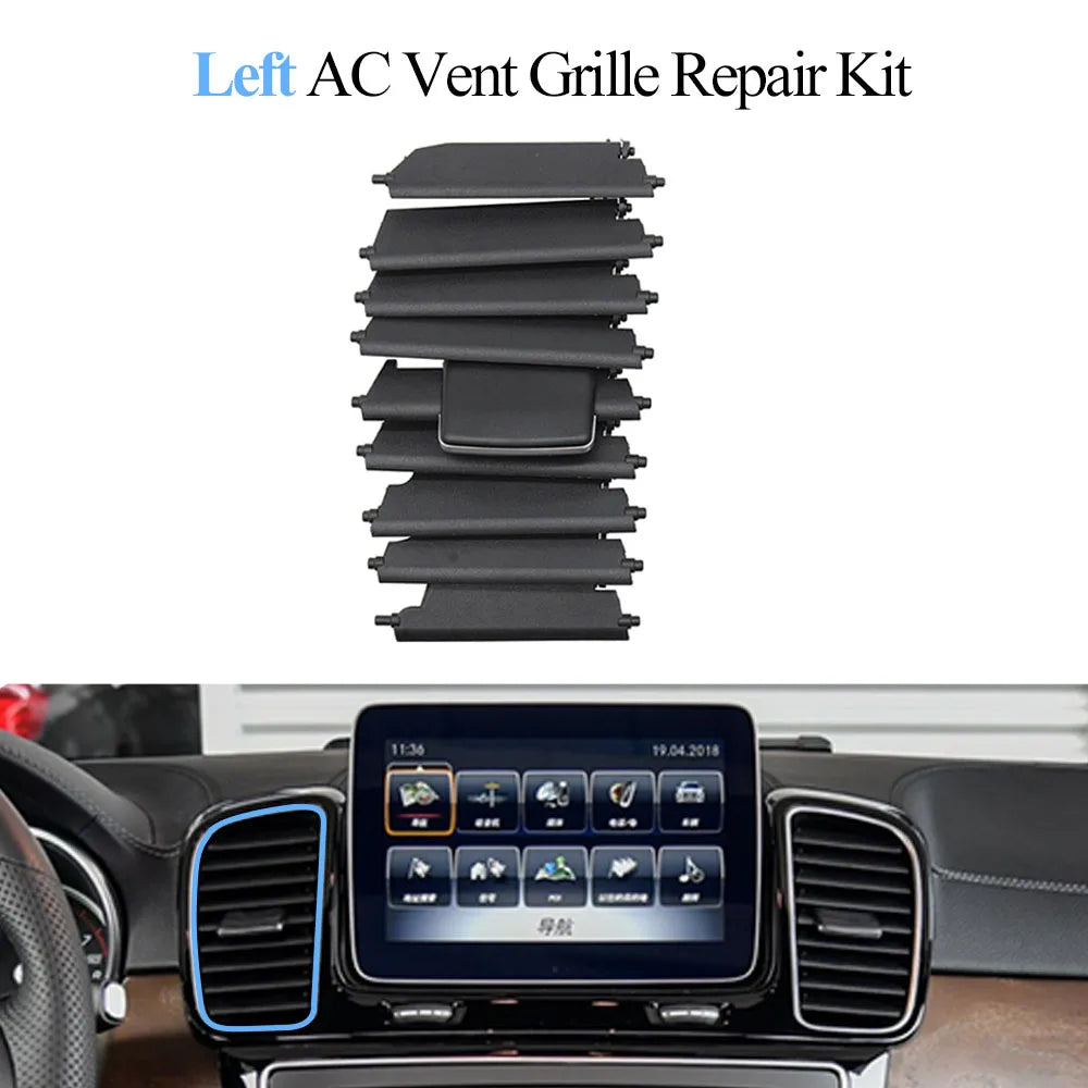 Car Center Dashboar AC Air Outlet Vent Grille Blade Slider Clip Repair Kit For Mercedes Benz W166 W292 M ML350 GL450 GLE GLS