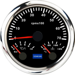 MH 85mm 3-in-1 Gauge Tachometer Water Temp Oil Pressure | 12V Car Boat 8000RPM 7 Color B detail view