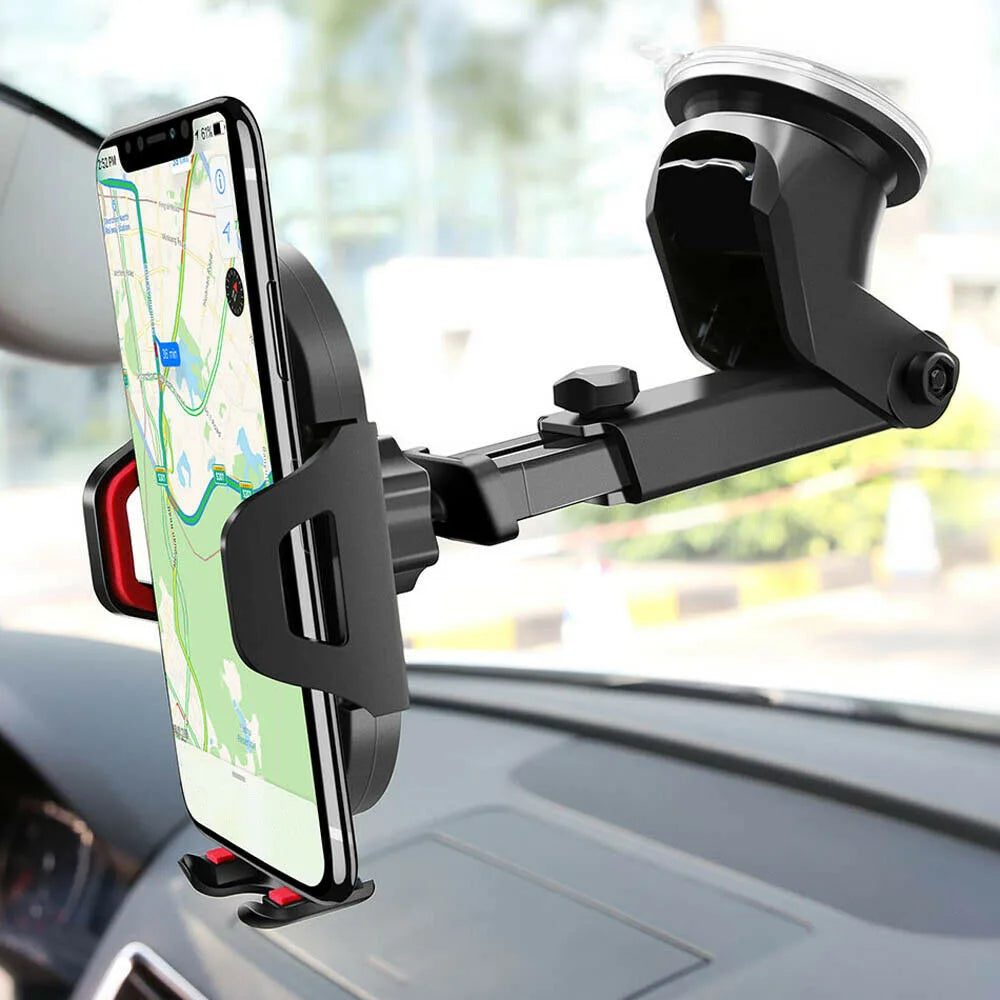 Universal Car Phone Holder Mount | 360 Degree Rotating Retractable Arm Stand