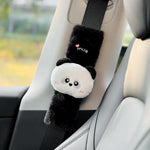 Cute Cartoon Bear Car Seat Belt Cover Imitation Rabbit Fur