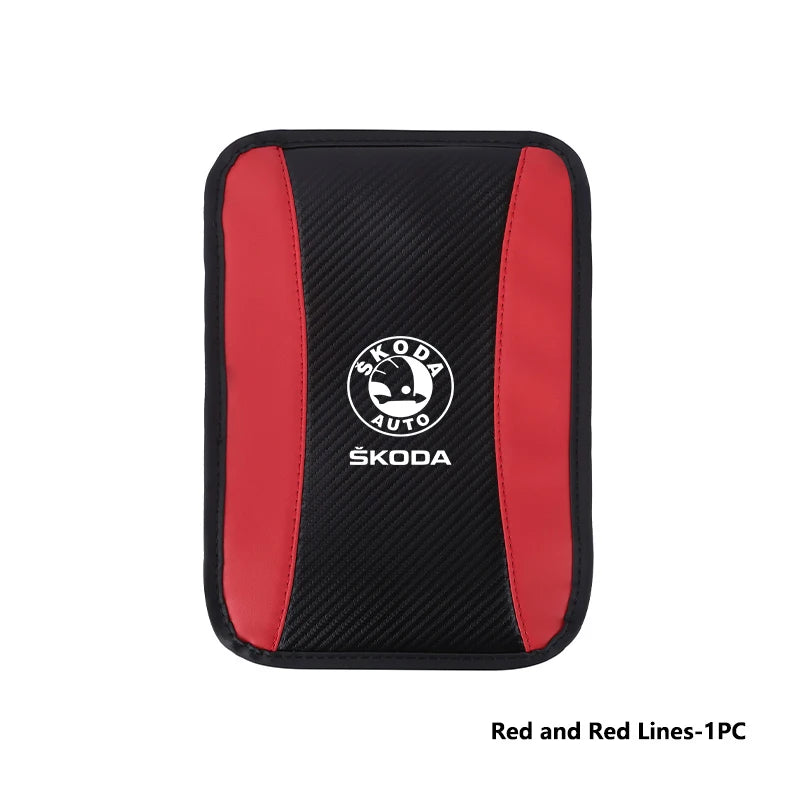 For Skoda Car Armrest Mat Center Console Arm Rest Protection Cushion Kamiq Karoq Octavia 2 3 Rapid Scala Kami Fabia VII VRS