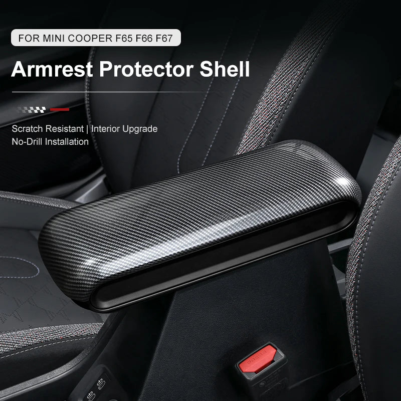 Car Center Console Stowing Tidying Armrest Box Panel Trim Cover For MINI COOPER S F66 F65 F67 ABS Ca