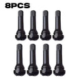 Black TR414 Tubeless Car Tire Valve Stems with Caps | Snap-in Rubber Tire Valve Stem alternate view
