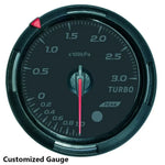Customized 60mm Turbo Boost Pressure Gauge with 64-Color Backlight | Car Gauge Set detail view