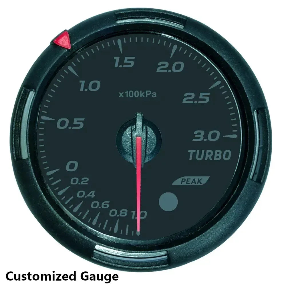 Customized 60mm Turbo Boost Pressure Gauge with 64-Color Backlight | Car Gauge Set detail view